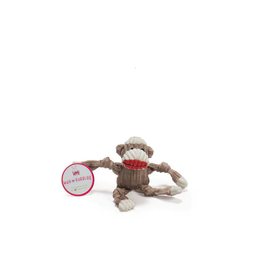 HuggleHounds - Wee Huggles Sock Monkey Dog Toy