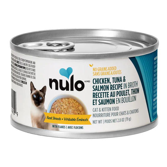 Nulo - No Grains Chicken, Tuna & Salmon Shreds with Flakes in Broth
