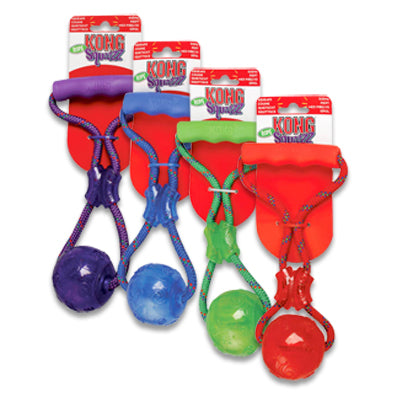 Kong - Squeezz Ball With Handle Dog Toy