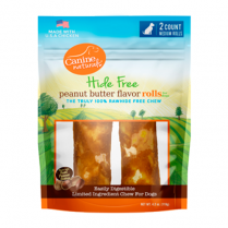 Canine Naturals - Hide Free Dog Chews Peanut Butter Flavour 4" Roll 2pk