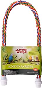 Living World Multi-Coloured cotton perch - 36" x 1.2"