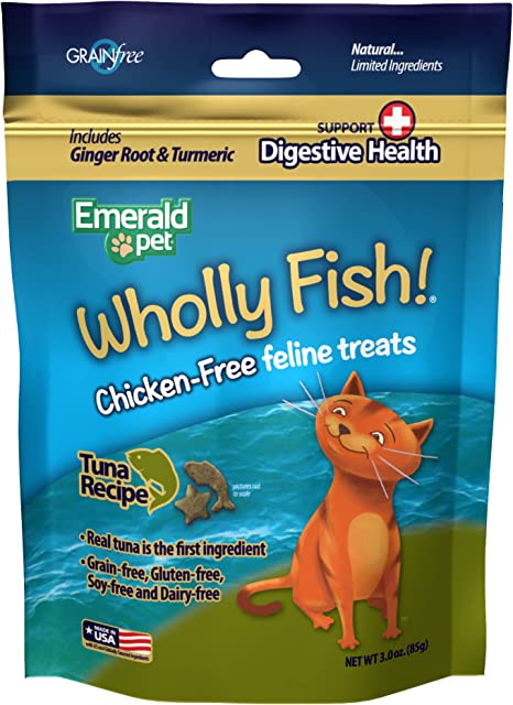 Emerald Pet - Wholly Fish! Tuna Recipe Cat Treat 3oz
