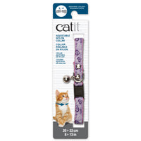 Catit - Adjustable Breakaway Nylon Cat Collar Violet Heart Pattern