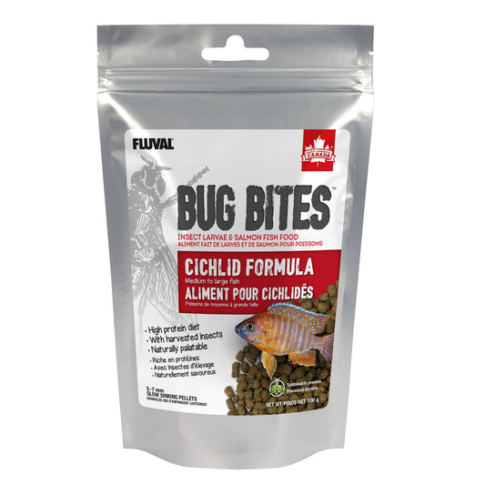 Fluval Bug Bites Cichlid Formula - Medium to Large - 5-7 mm pellets - 100 g