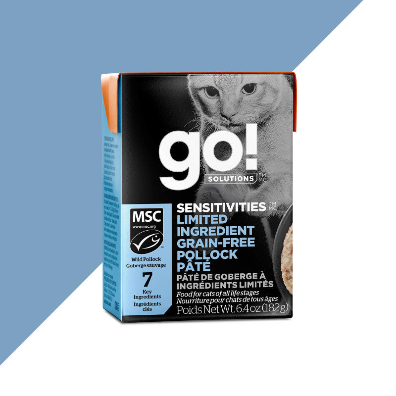 Go! - Sensitivities LID Grain Free Pollock Pate Wet Cat Food 6.4oz