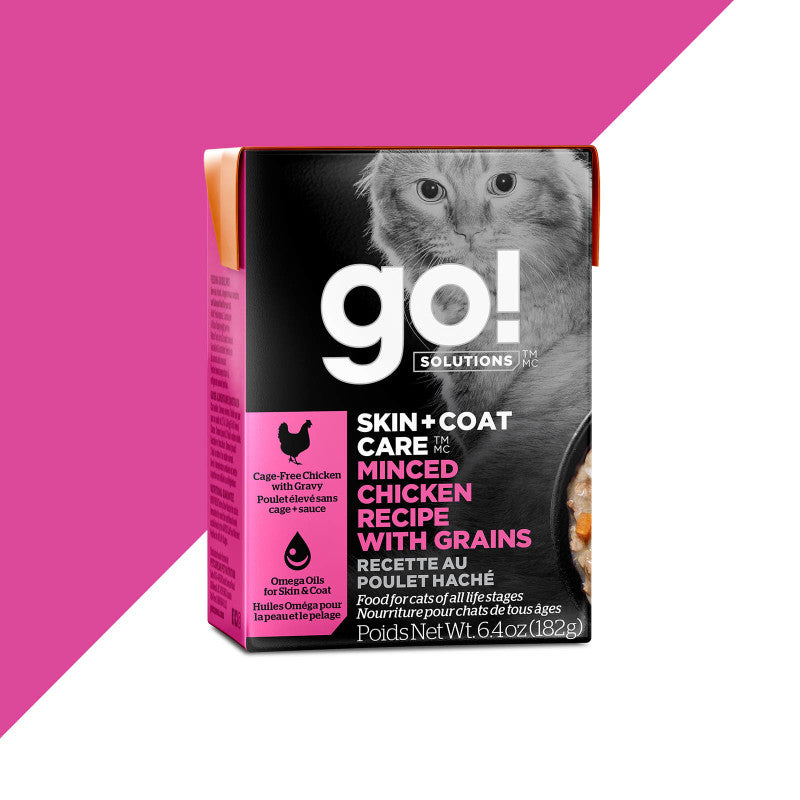 Go! - Skin & Coat Care Minced Chicken Recipe With Grains Wet Cat Food 6.4oz