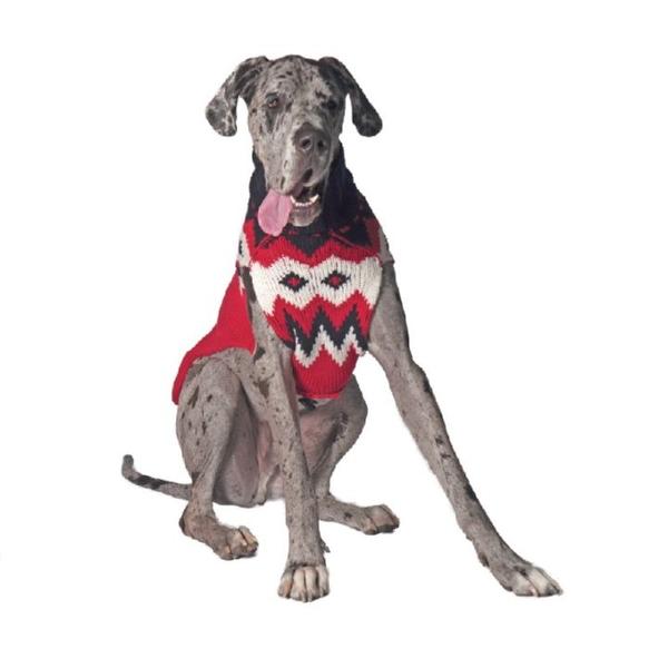 Chilly Dog - Red Fairisle Sweater