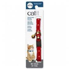 Catit - Adjustable Breakaway Nylon Cat Collar Red Inautical Pattern