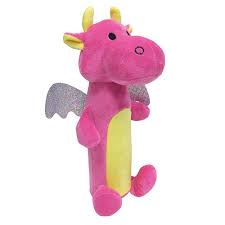 FouFouDog - Plush Cruncher Dragon Dog Toy Pink
