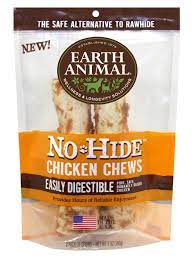 Earth Animal - No Hide Dog Chew Chicken Recipe 2pk