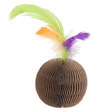 Ware - Corrugated Feather Ball Cat Toy