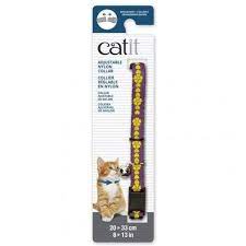 Catit - Adjustable Breakaway Nylon Cat Collar Purple Flower Pattern