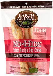 Earth Animal - No Hide Dog Chew Salmon Recipe 2pk