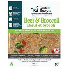 Tom & Sawyer - Beef & Broccoli Frozen Cooked Dog Meal 454g