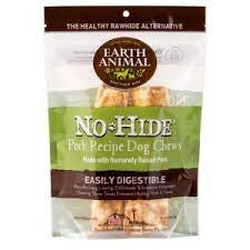 Earth Animal - No Hide Dog Chew Pork Recipe 2pk