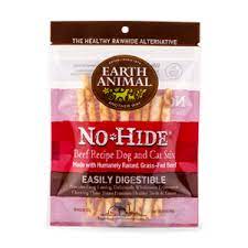 Earth Animal - No Hide Dog Chew Beef Stix Recipe 10pk