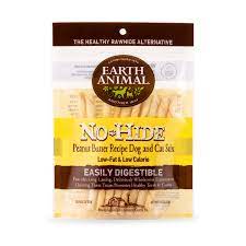 Earth Animal - No Hide Dog Chew Peanut Butter Stix Recipe 10pk