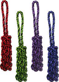 Multipet - Rope Tug With Stick Assorted Colour 16in