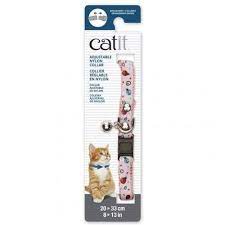 Catit - Adjustable Breakaway Nylon Cat Collar Pink Ladybug Pattern