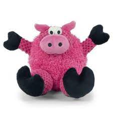 GoDog - Checkers Sitting Pig Dog Toy