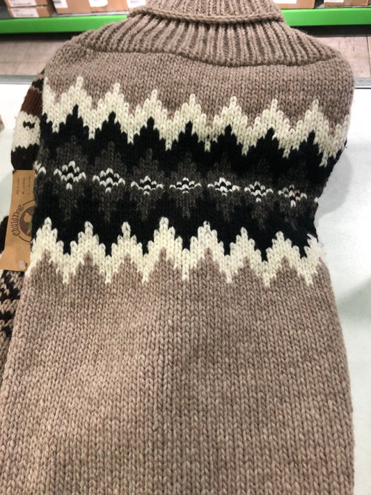 Chilly Dog - Tan Fairisle Sweater
