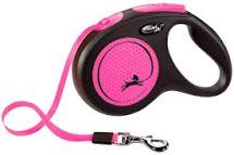 Flexi - New Neon Tape Leash - Pink 5m