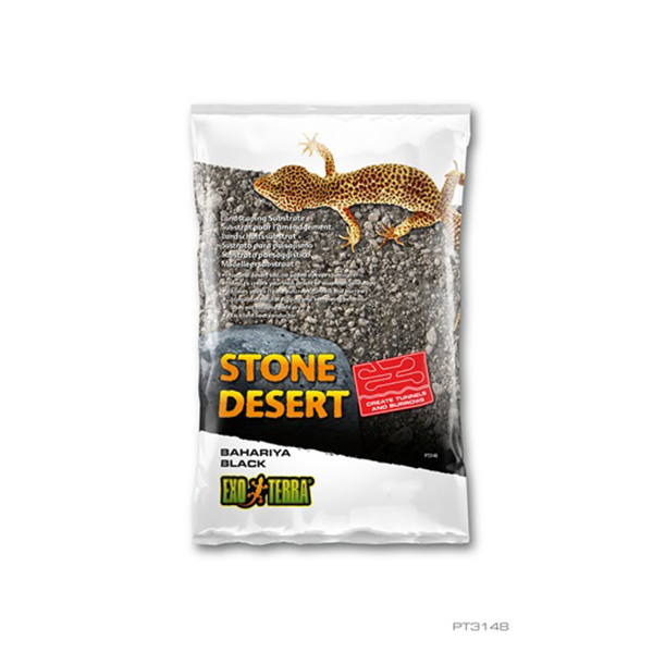 Exo Terra Stone Desert Substrate - Bahariya Black - 5 kg (11 lbs)