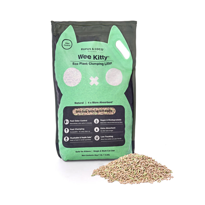 Wee Kitty Rufus & Coco - Tofu Clumping Cat Litter / Green